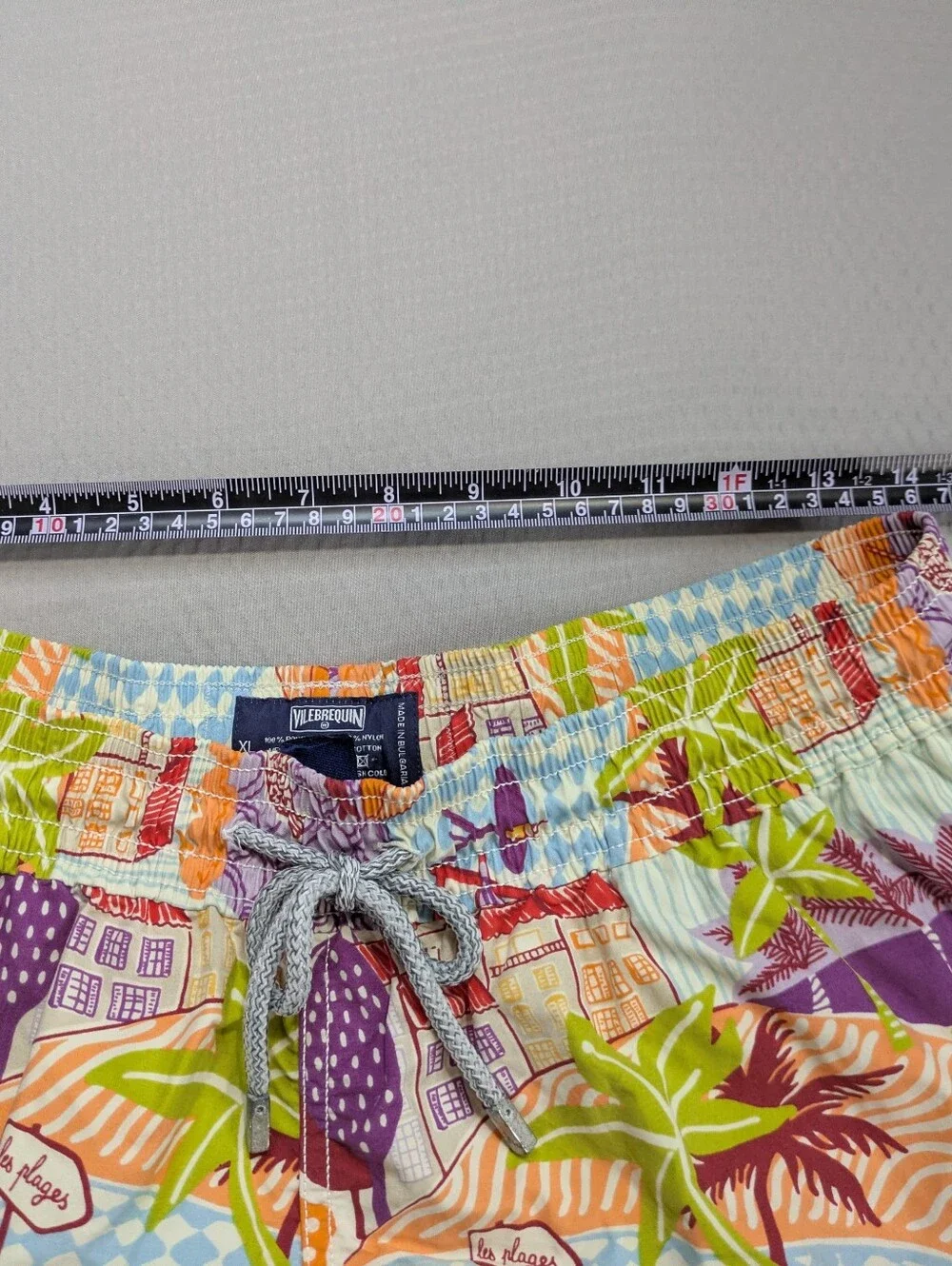 Vilebrequin Saint Tropez Les Plages Swim Trunks Men’s XL Swim Board Shorts Lined